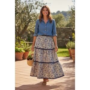 Allison New York lined maxi skirt